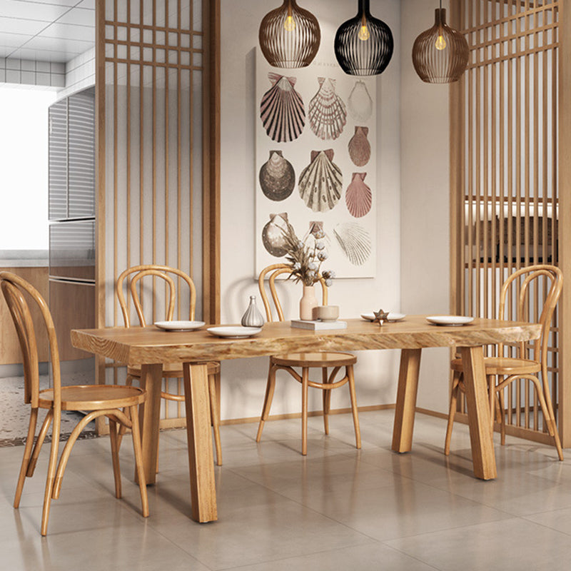 Industrial 1/4/5/6 Pieces Dining Set Rectangle Wood Dining Table for Dining Room