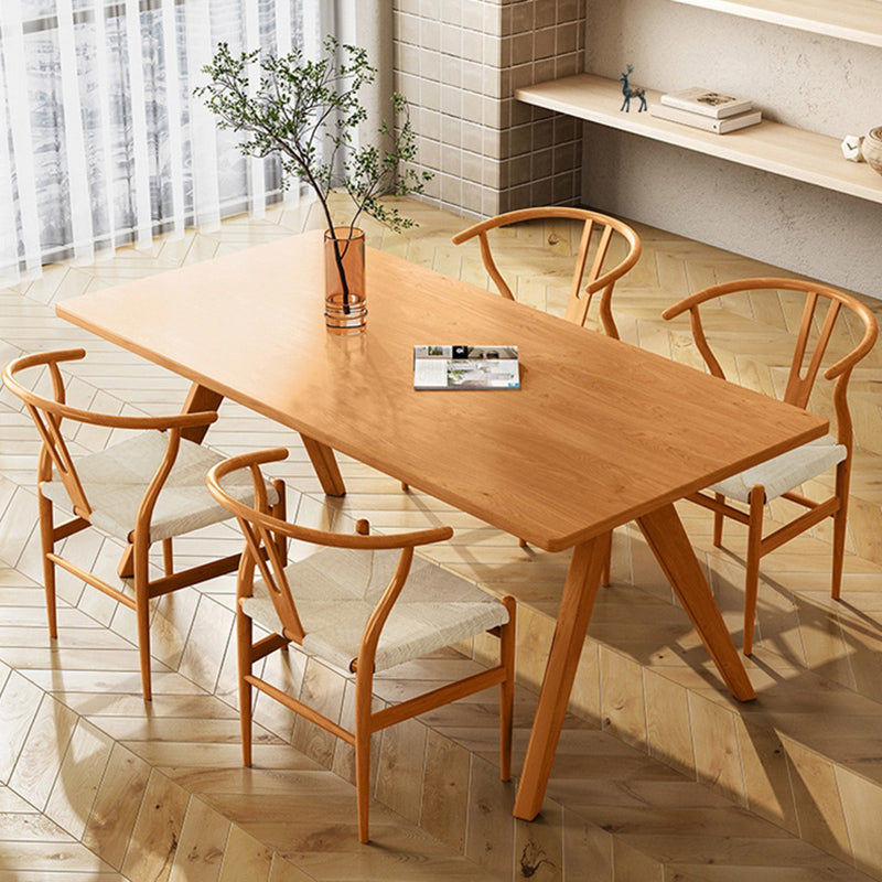 Industrial 1/2/5 Pieces Dining Set Rectangle Pine Wood Dining Table for Dining Room