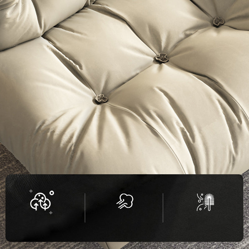 Tufted Microsuede Wingback Recliner 42" Wide Swivel Base Recliner Chair