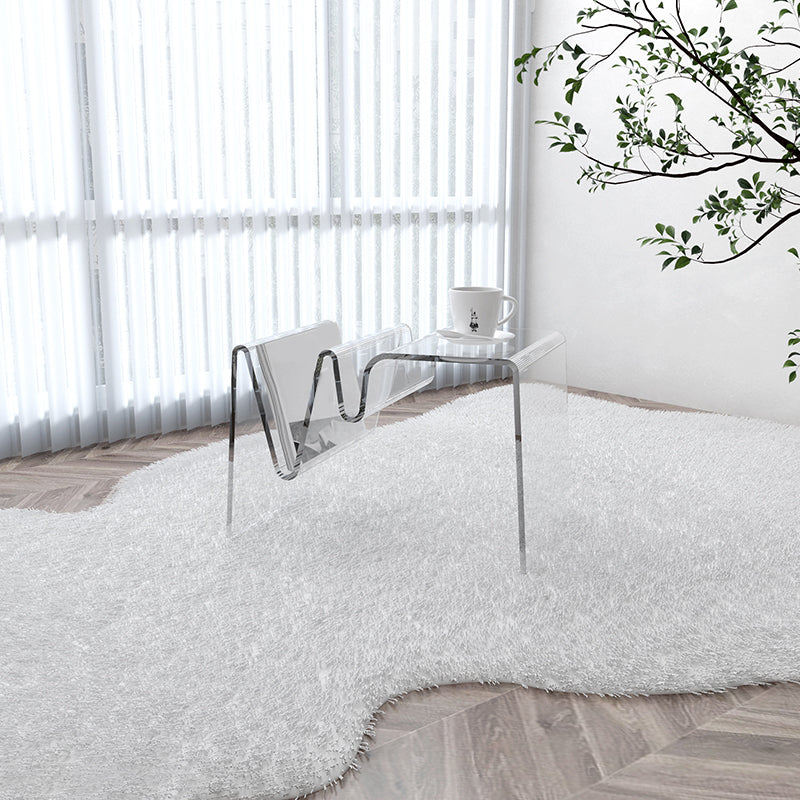 Glam Side Table Acrylic Pedestal Accent Side Table for Bedroom