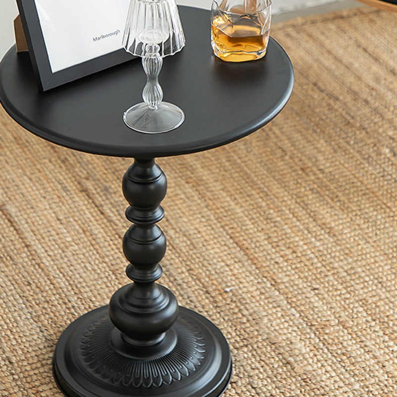 16.5" W x 16.5" D x 20.5" H Sofa Side Accent Table Metal Pedestal End Table