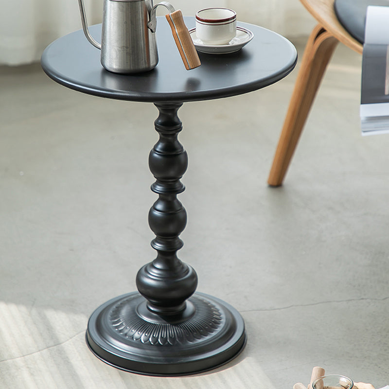 16.5" W x 16.5" D x 20.5" H Sofa Side Accent Table Metal Pedestal End Table