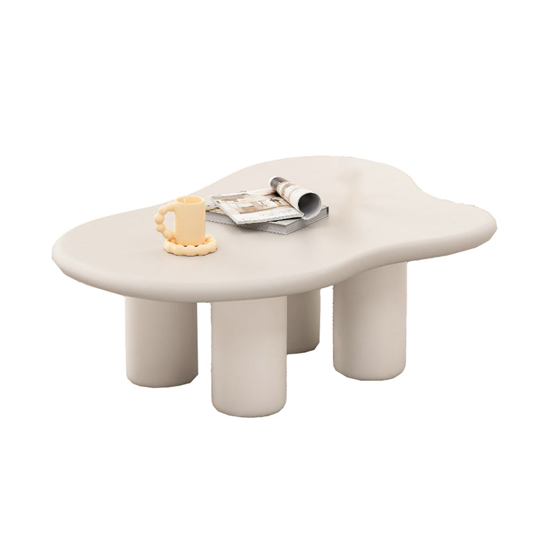 15"H Contemporary Coffee Table Wooden 4 Legs Coffee Cocktail Table