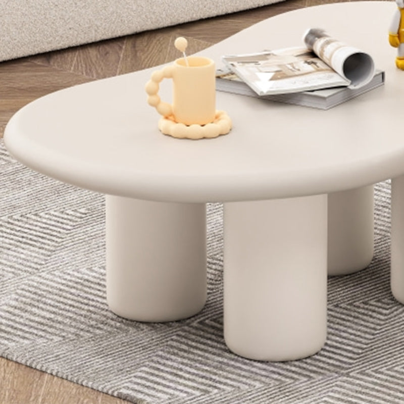 15"H Contemporary Coffee Table Wooden 4 Legs Coffee Cocktail Table