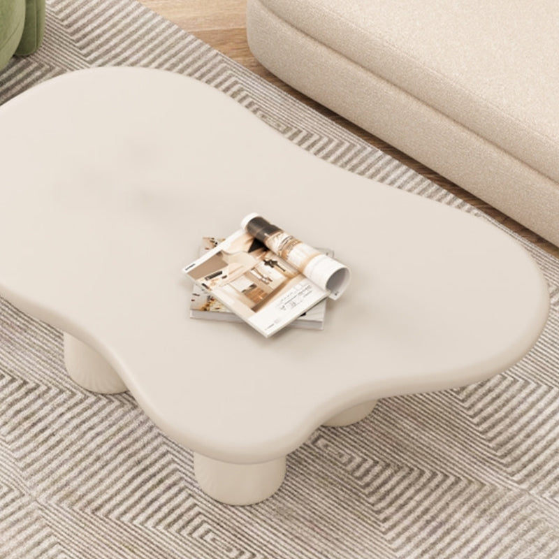 15"H Contemporary Coffee Table Wooden 4 Legs Coffee Cocktail Table