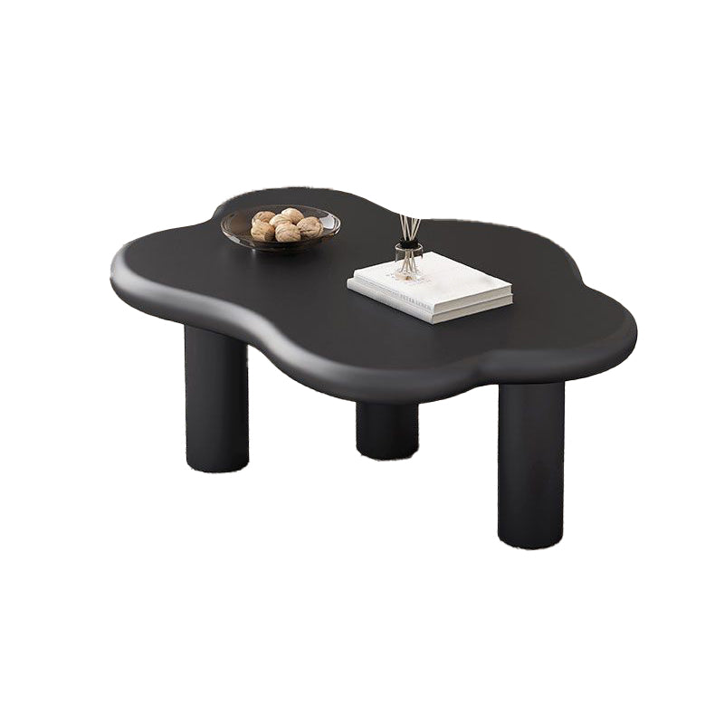 15"H Contemporary Coffee Table Wooden 4 Legs Coffee Cocktail Table