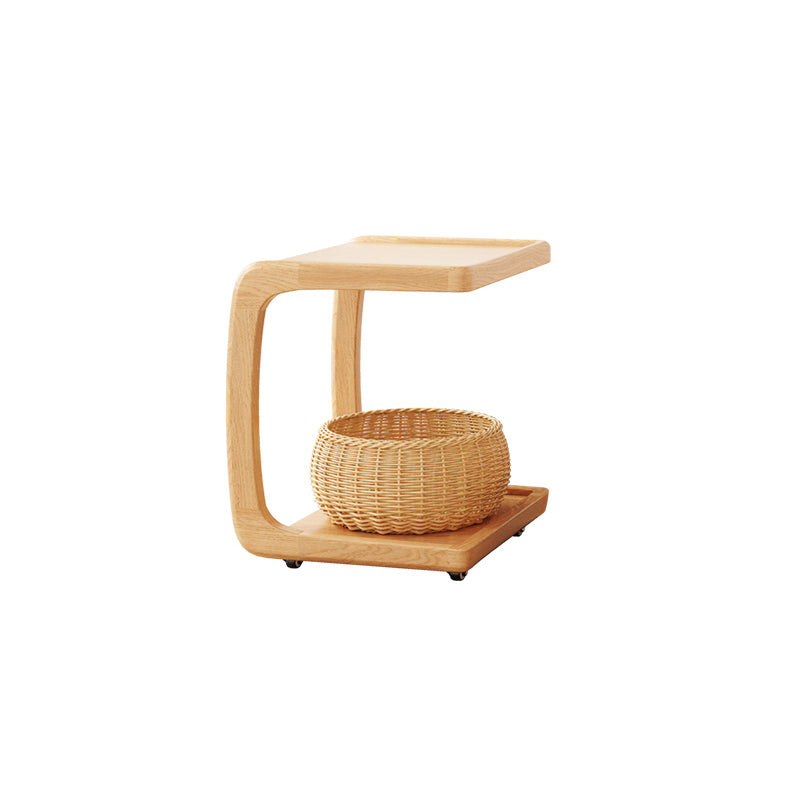 Tropical Coffee Table Solid Wood Coffee Cocktail Table with Storage