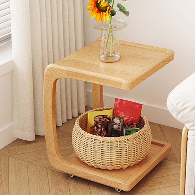 Tropical Coffee Table Solid Wood Coffee Cocktail Table with Storage