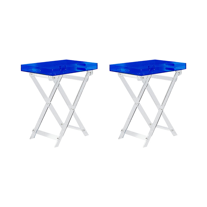 Rectangular Side Table Plastic Modernistic 20.1" W x 14.2" D x 24" H End Table
