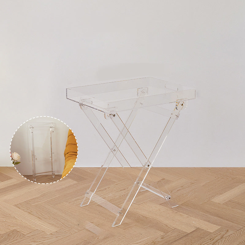 Rectangular Side Table Plastic Modernistic 20.1" W x 14.2" D x 24" H End Table