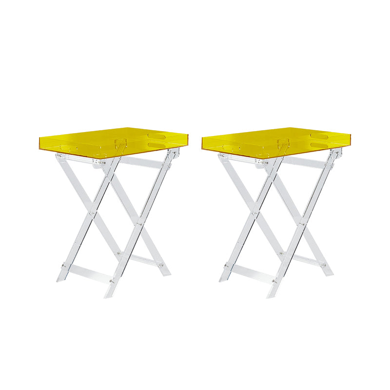 Rectangular Side Table Plastic Modernistic 20.1" W x 14.2" D x 24" H End Table