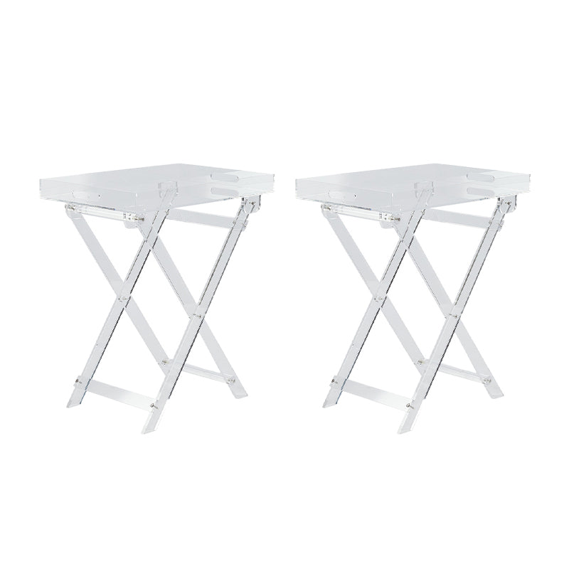 Rectangular Side Table Plastic Modernistic 20.1" W x 14.2" D x 24" H End Table