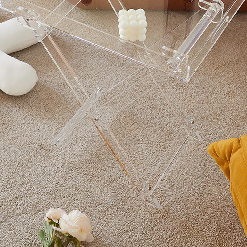 Rectangular Side Table Plastic Modernistic 20.1" W x 14.2" D x 24" H End Table