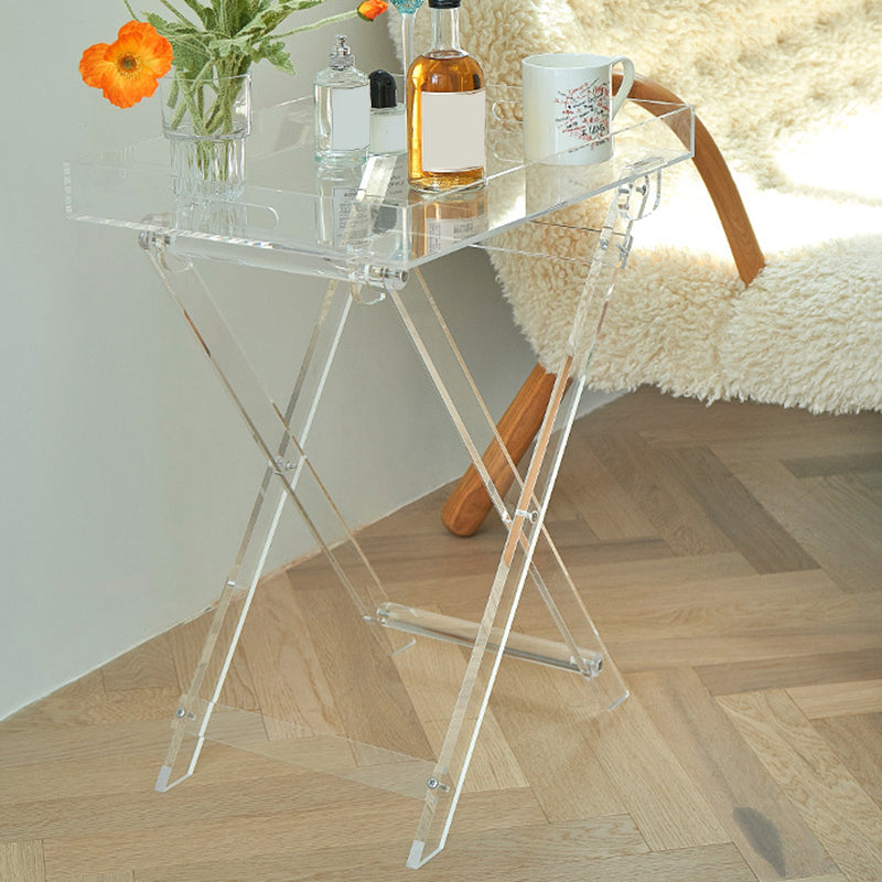 Rectangular Side Table Plastic Modernistic 20.1" W x 14.2" D x 24" H End Table