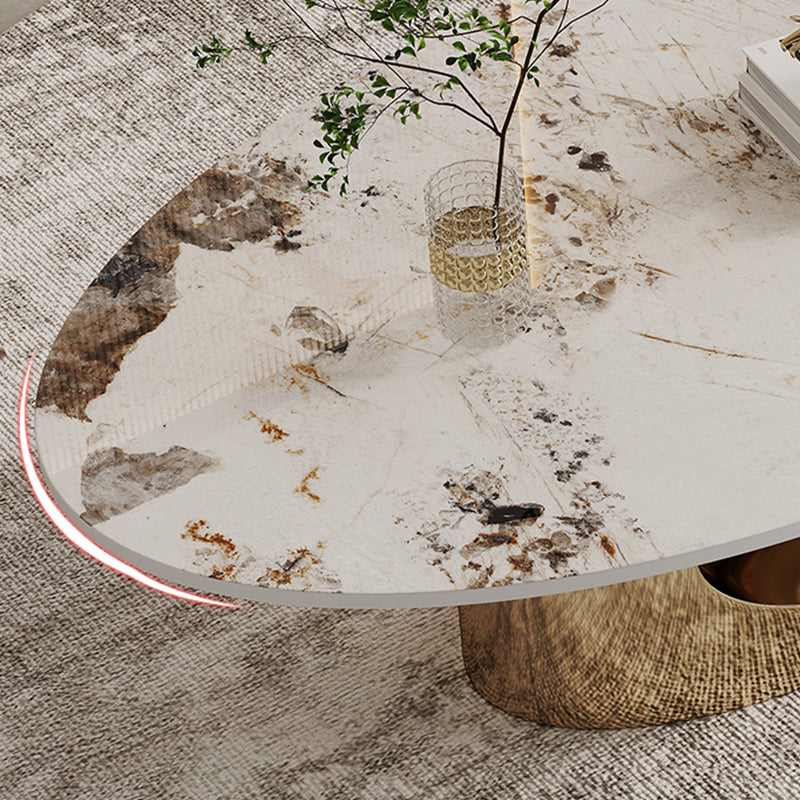 Slate Single Coffee Table Pedestal Glam Nesting Coffee Table Set