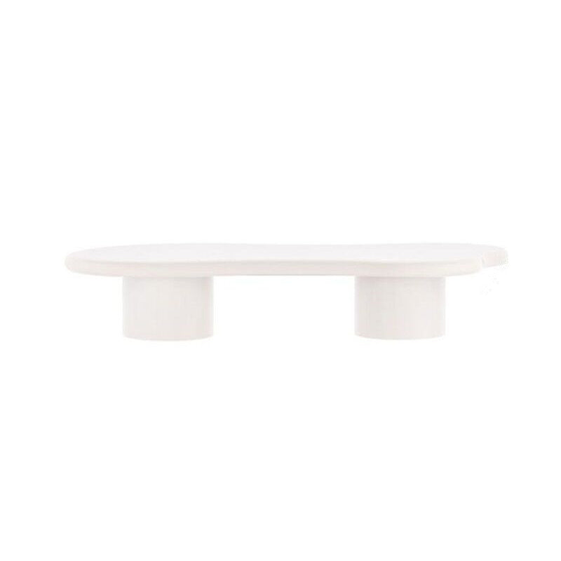 15"H Contemporary Coffee Table Wooden White Coffee Cocktail Table
