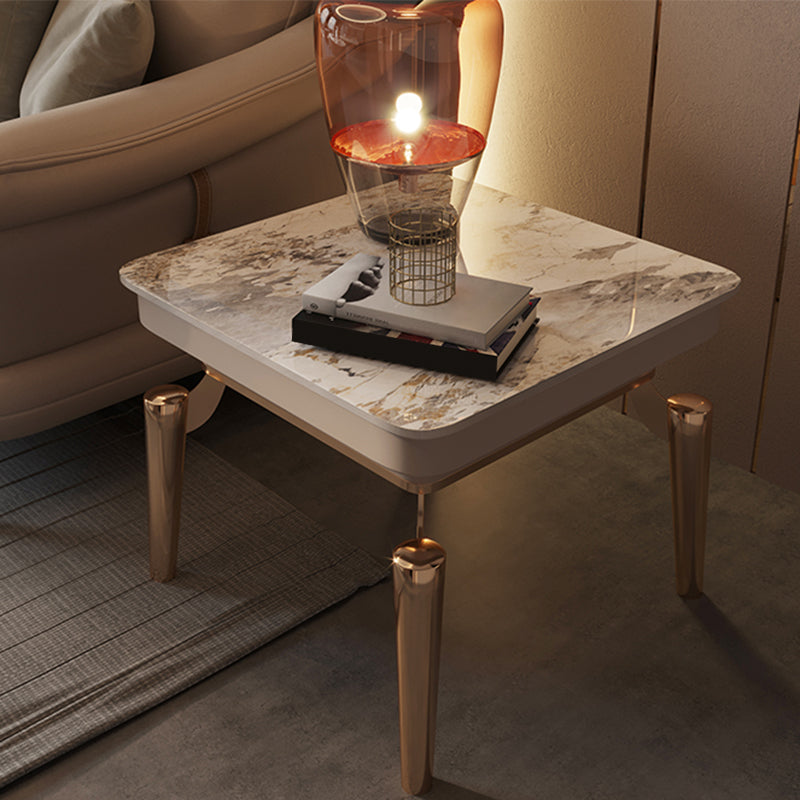 No Distressing Slate Coffee Table Glam Single Coffee Table with Drawer