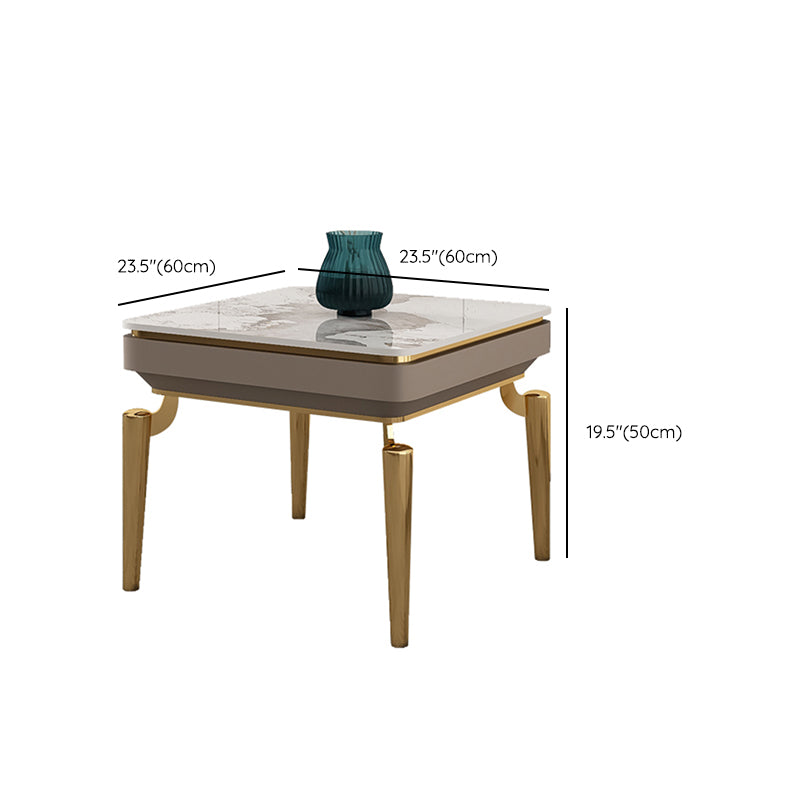 No Distressing Slate Coffee Table Glam Single Coffee Table with Drawer