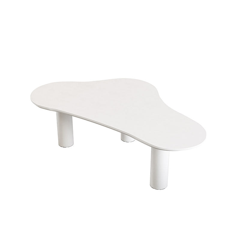 Contemporary Stone Geometric Coffee Table 3 Legs Coffee Cocktail Table