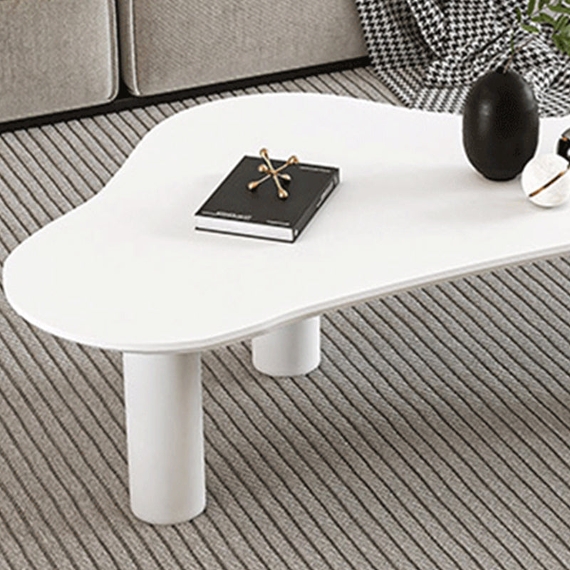 Contemporary Stone Geometric Coffee Table 3 Legs Coffee Cocktail Table