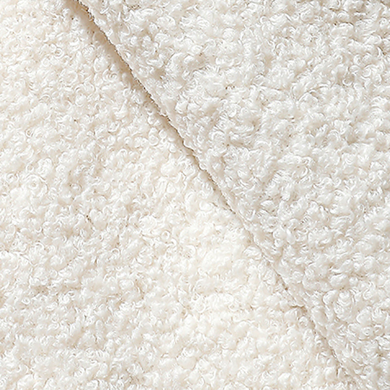 40" Wide Scandinavian Sofa Bed White Fabric Seating with Pillows