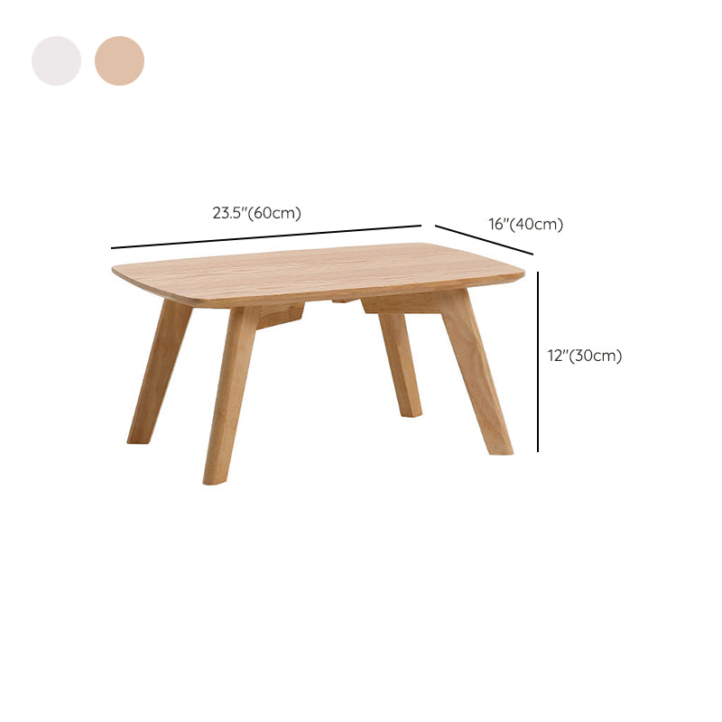 11"H Contemporary Coffee Table Solid Wood Coffee Cocktail Table