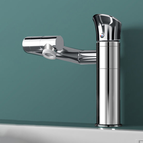 Contemporary Centerset Faucet Lever Handles Single Hole Solid Brass Circular Faucet