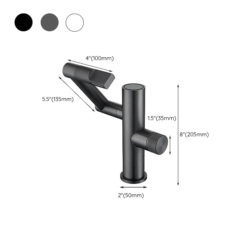 Basic Sink Faucet Knob Handle Copper Bathroom Faucet with Digital Display Screen Led