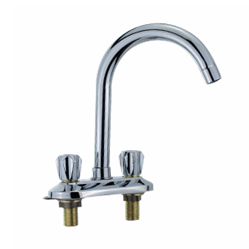 Modern Bar Prep Kitchen Faucet Brass Knob Handle with Deck Plate Kitchen Faucet