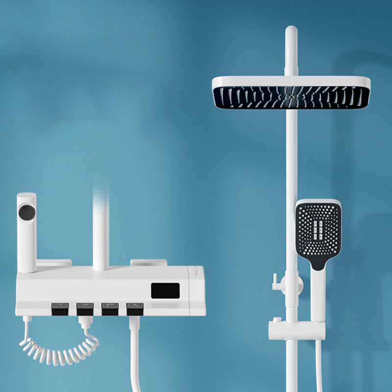 Modern Shower Head Combo Stainless Steel Slide Bar Included Wall Mounted Shower System