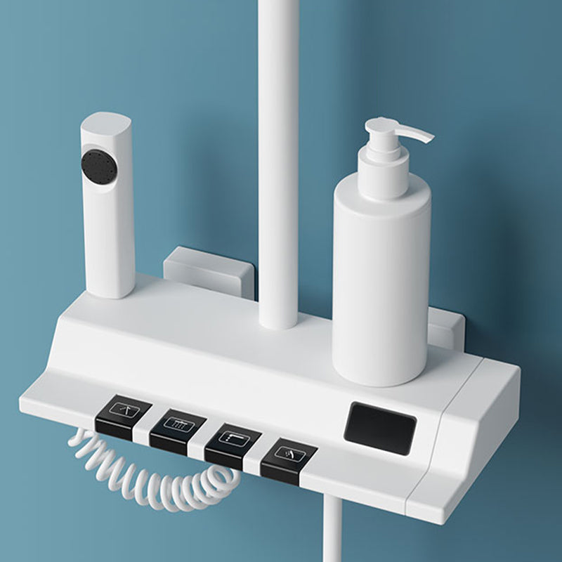 Modern Shower Head Combo Stainless Steel Slide Bar Included Wall Mounted Shower System