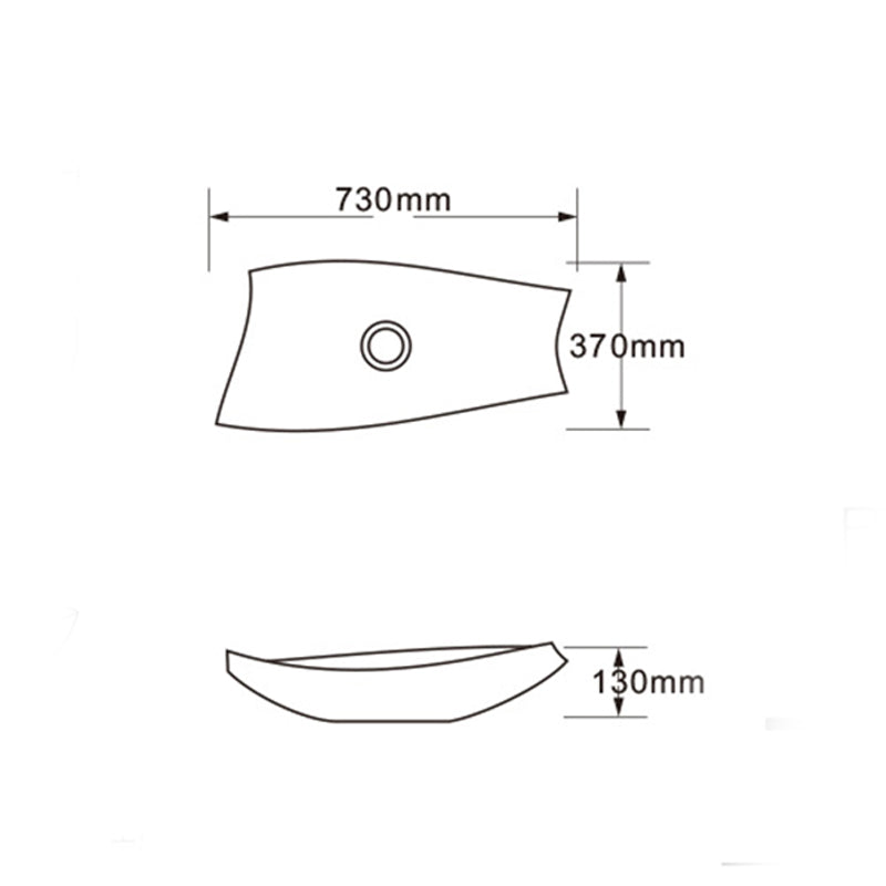 Modern Vessel Bathroom Sink Specialty with Basin Vessel Sink(Not Included Faucet)