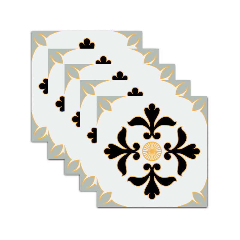 PVC Square Peel & Stick Mosaic Tile Multi-Color Kitchen and Bathroom Single Tile