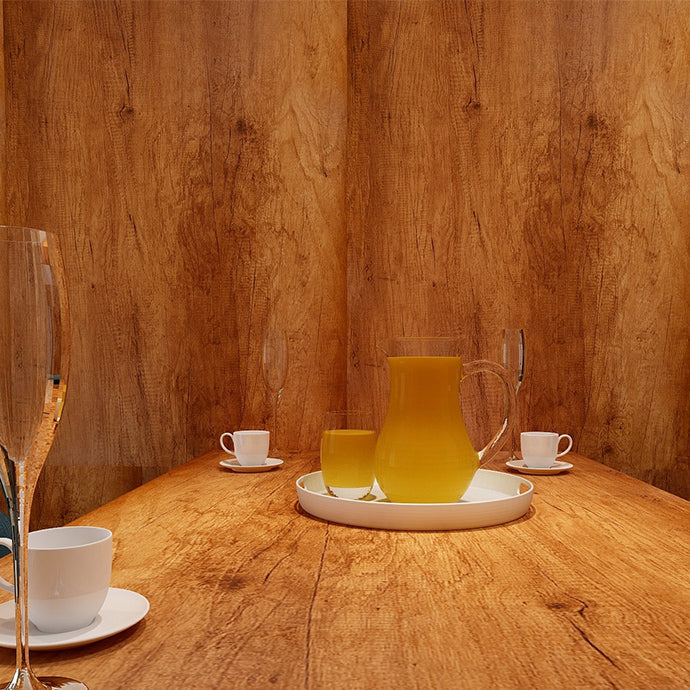 Modern Pearl Wainscoting PVC Wood Grain Wall Access Panel Peel and Stick Wall Tile