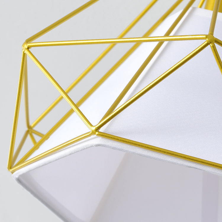 Geometric Shape Flush Lights Modern Style Metal 1 Light Flush Mount Fixture in Black/Gold