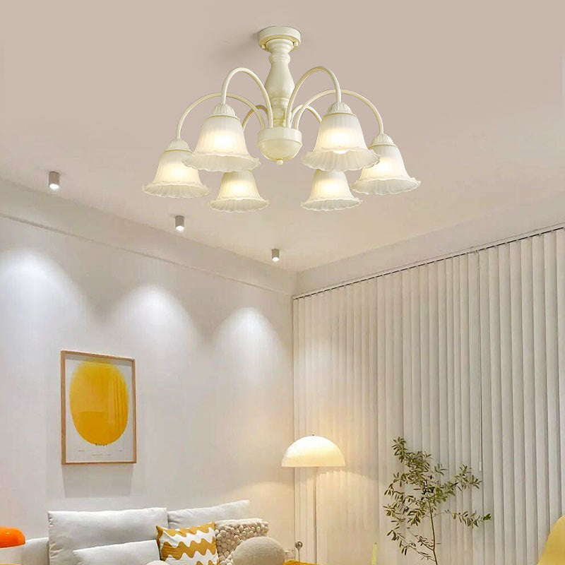 Modern Ceiling Lamp Creative Glass Shade Flush Mount Lighting Fixture for Bedroom