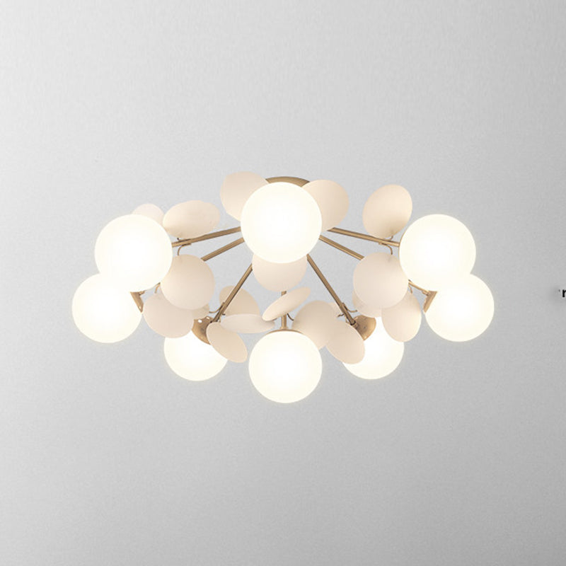 Macaron Style Sputnik Shape Flush Mount Glass Ceiling Light for Bedroom