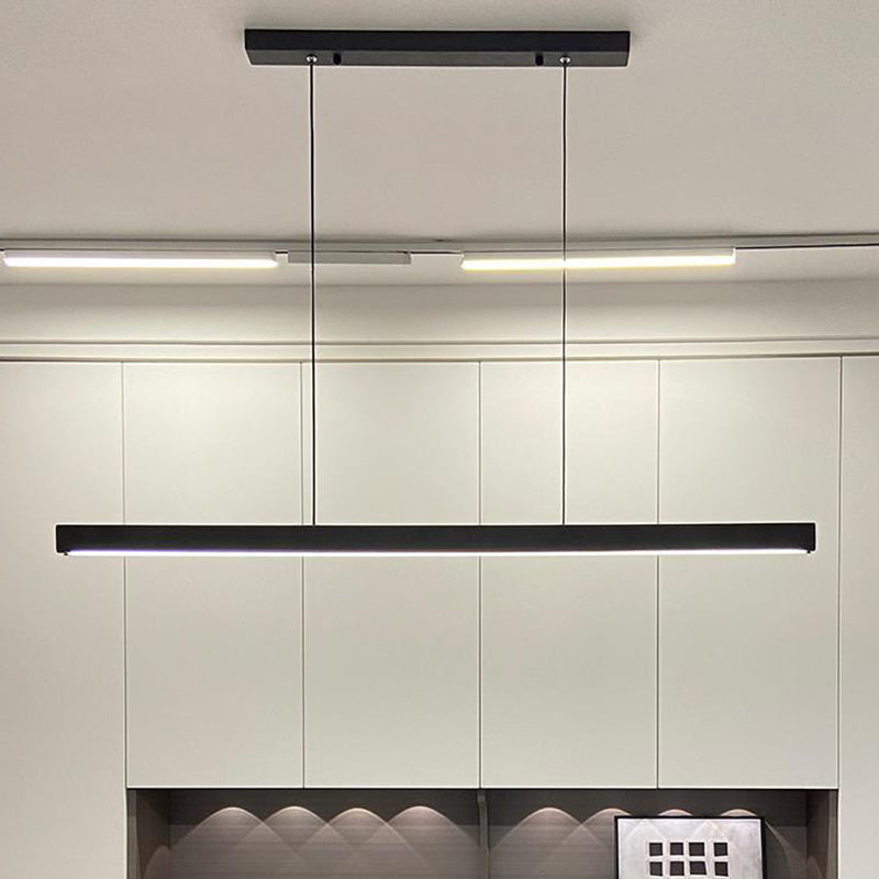 Modern Island Hanging Lighting Fixtures 1 Light Hanging Lamp Kit in Black