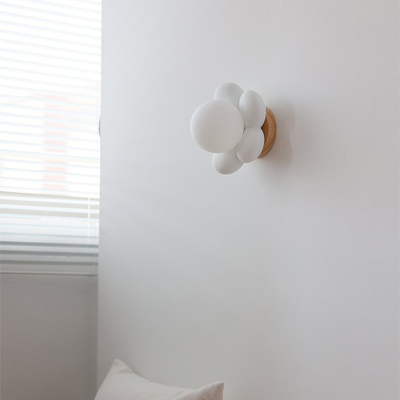 White/Pink Wood Lighting Modernism Wall Light for Foyer Home
