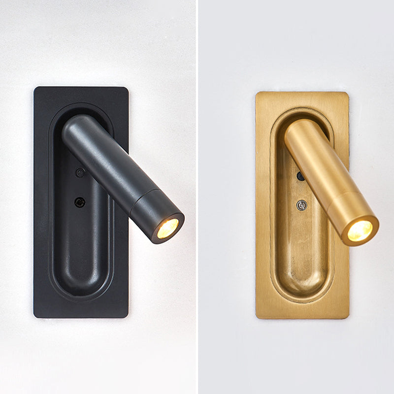 Simple Pivoting Wall Sconce Cylinder Reading Wall Light for Bedroom