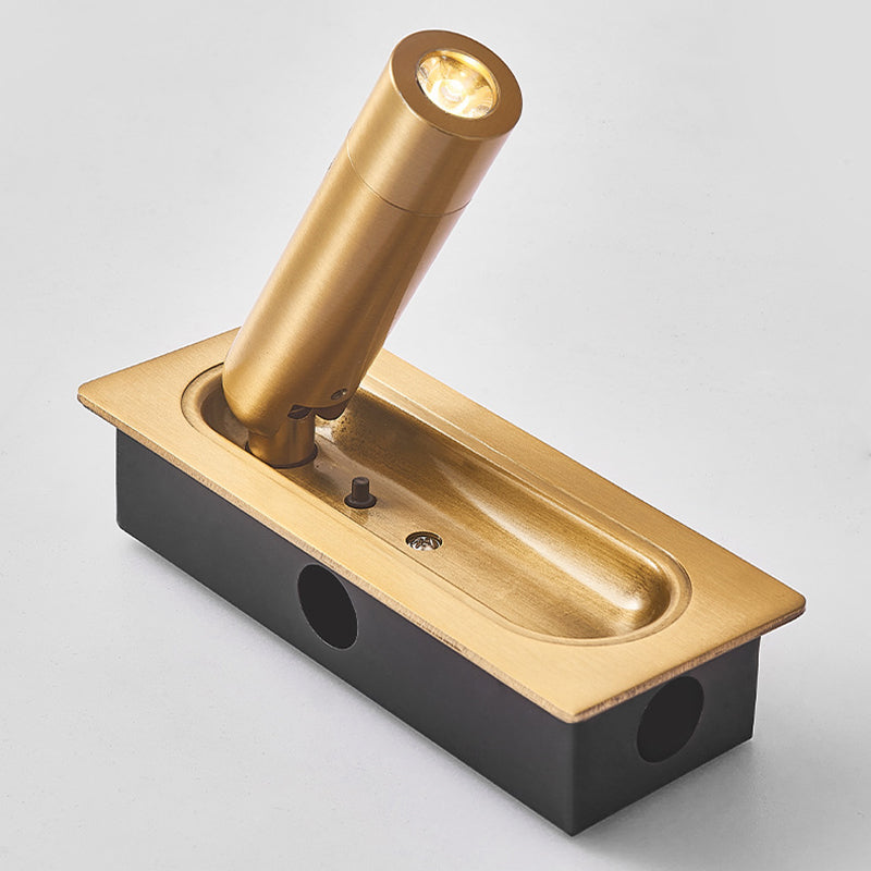 Simple Pivoting Wall Sconce Cylinder Reading Wall Light for Bedroom