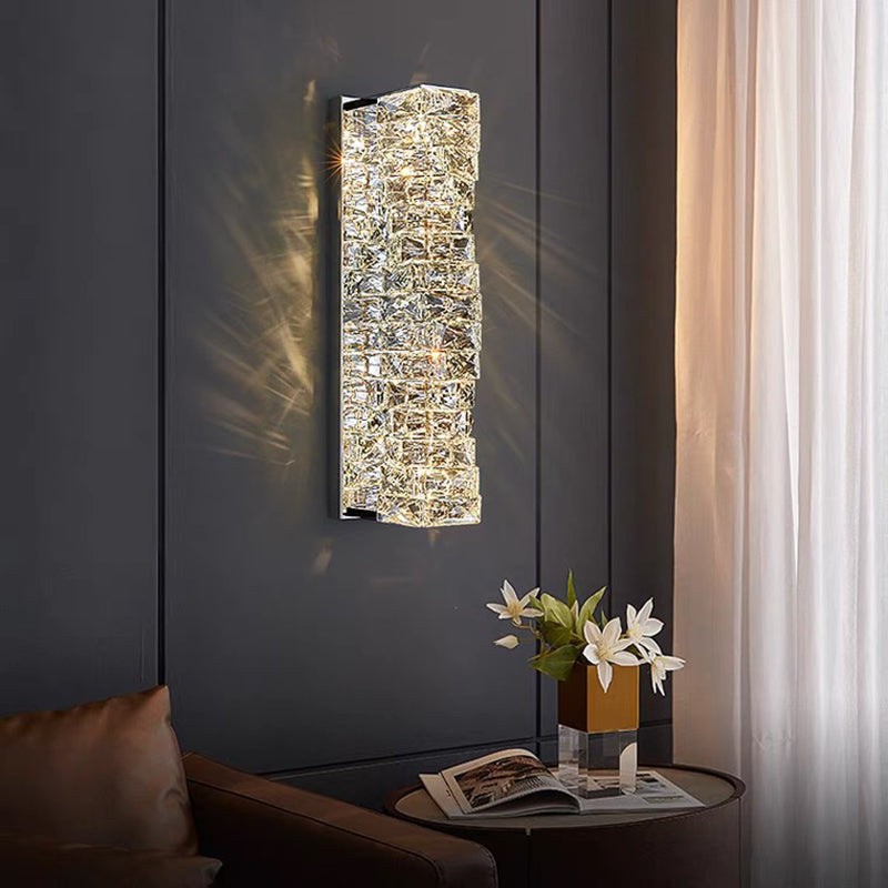 Crystal LED Wall Sconce Post-Modern Wall Light Fixture for Bedroom