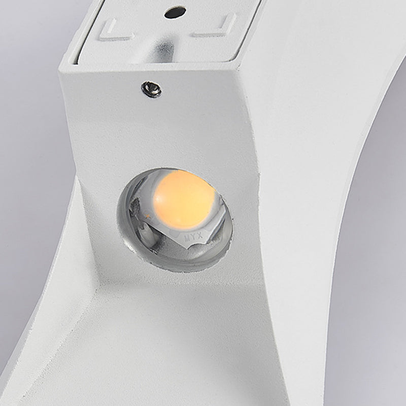 Contemporary Wall Sconce Curve Waterproof Sconce Lighting with Aluminium
