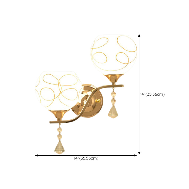Modern Simple Iron Vanity Light Ball Shape Vanity Lamp for Living Room