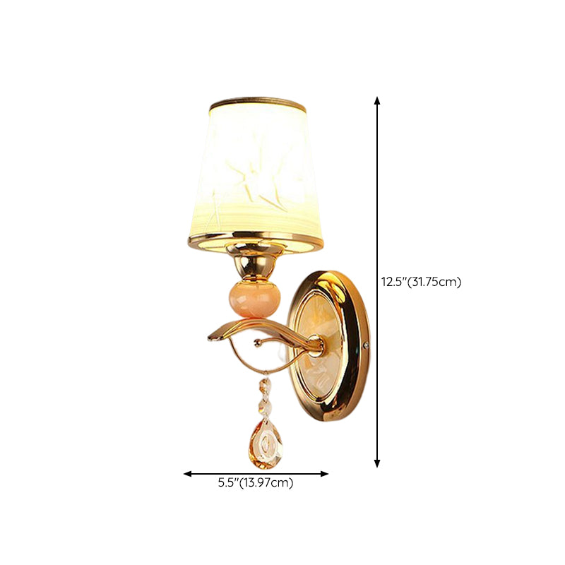 Modern Simple Vanity Light Geometry Shape Vanity Lamp with Glass Shade for Shower Room