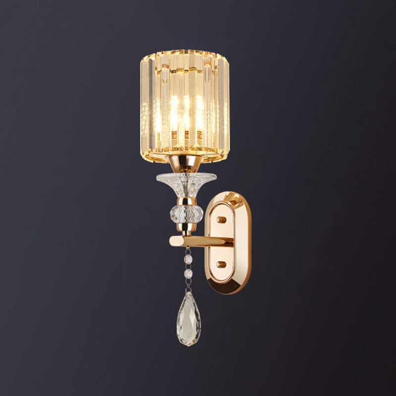 Modern Simple Crystal Vanity Light Geometry Shape Vanity Lamp for Shower Room