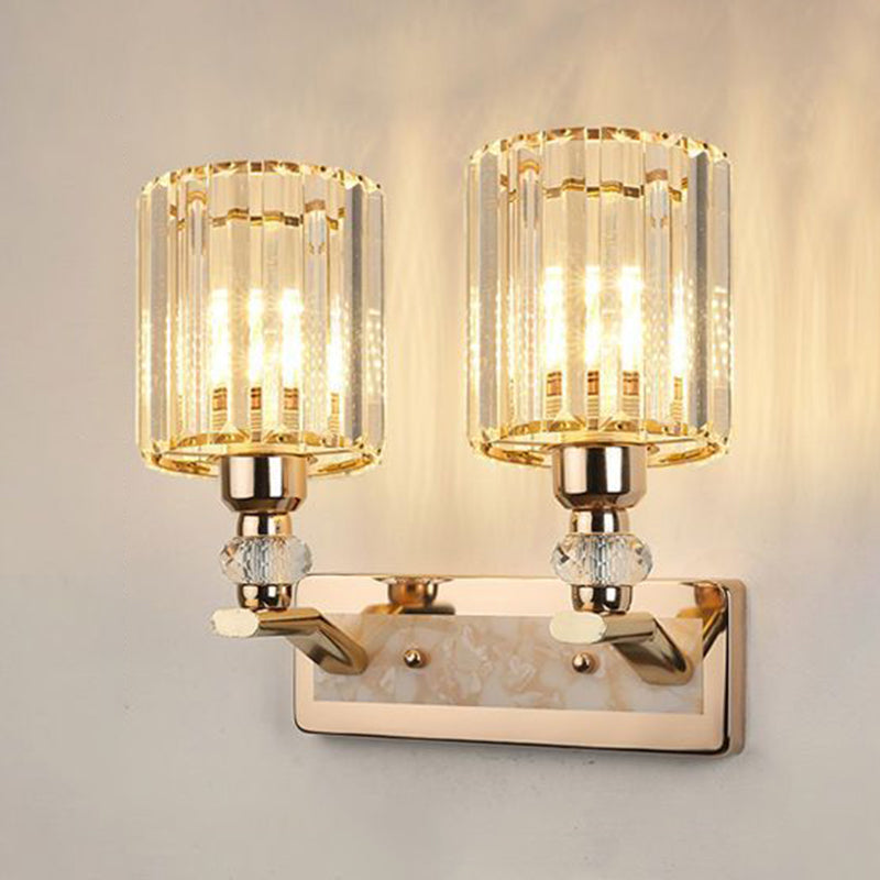 Modern Simple Crystal Vanity Light Geometry Shape Vanity Lamp for Shower Room