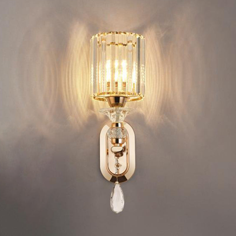 Modern Simple Crystal Vanity Light Geometry Shape Vanity Lamp for Shower Room