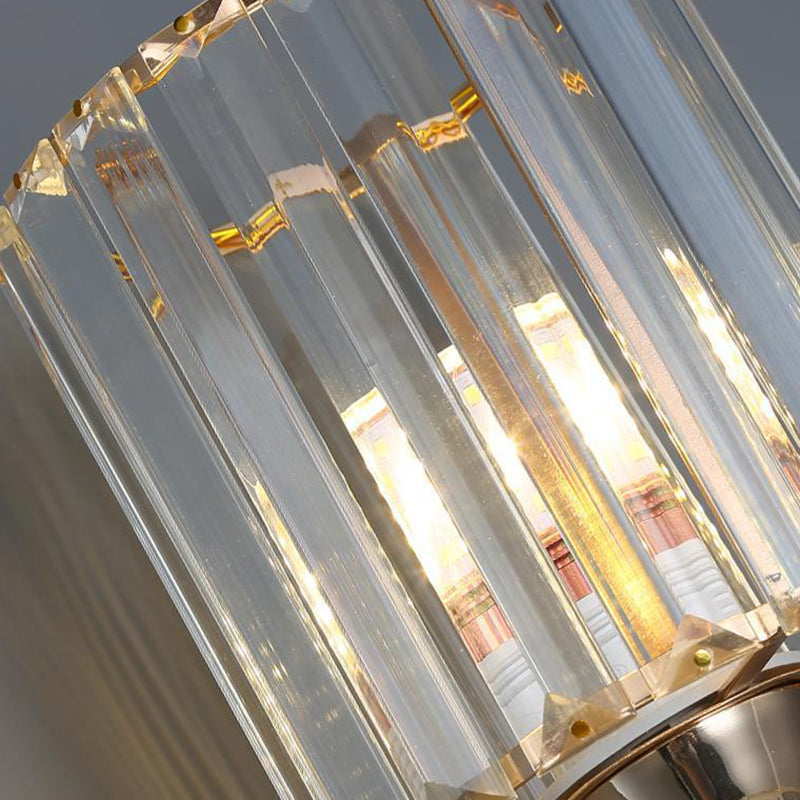 Modern Simple Crystal Vanity Light Geometry Shape Vanity Lamp for Shower Room