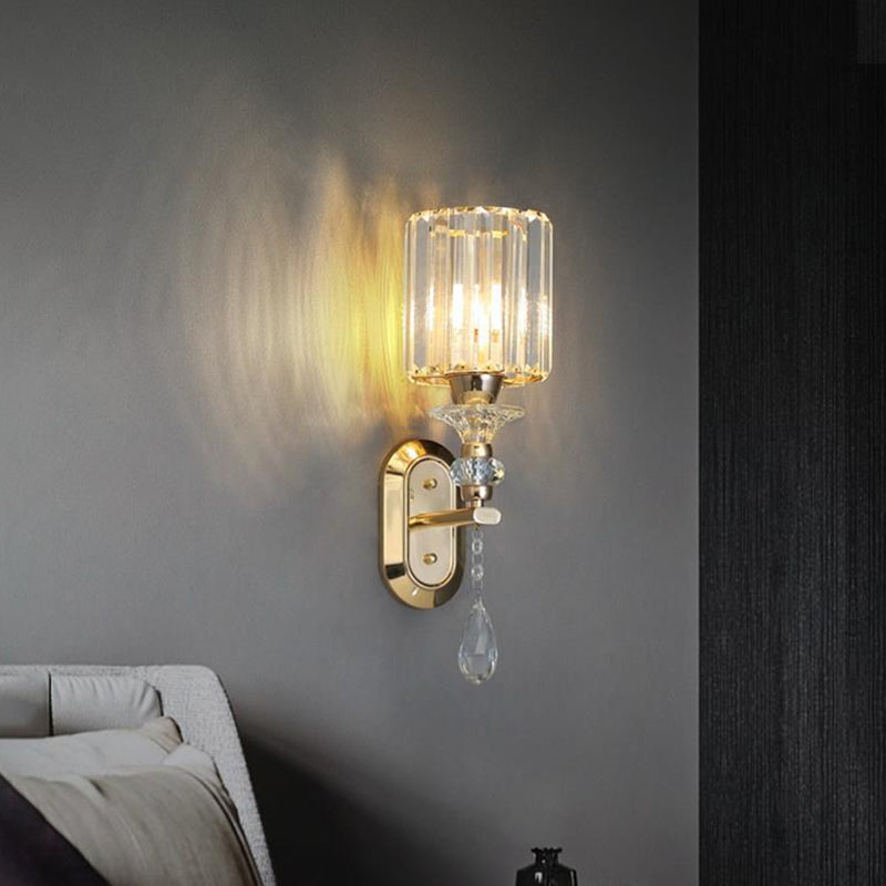 Modern Simple Crystal Vanity Light Geometry Shape Vanity Lamp for Shower Room